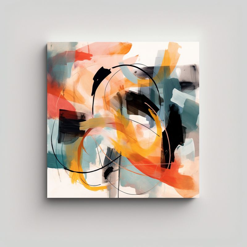 GENERICO - Pinturas Decorativas Abstractas Modernas De Alta 90x90 Cm