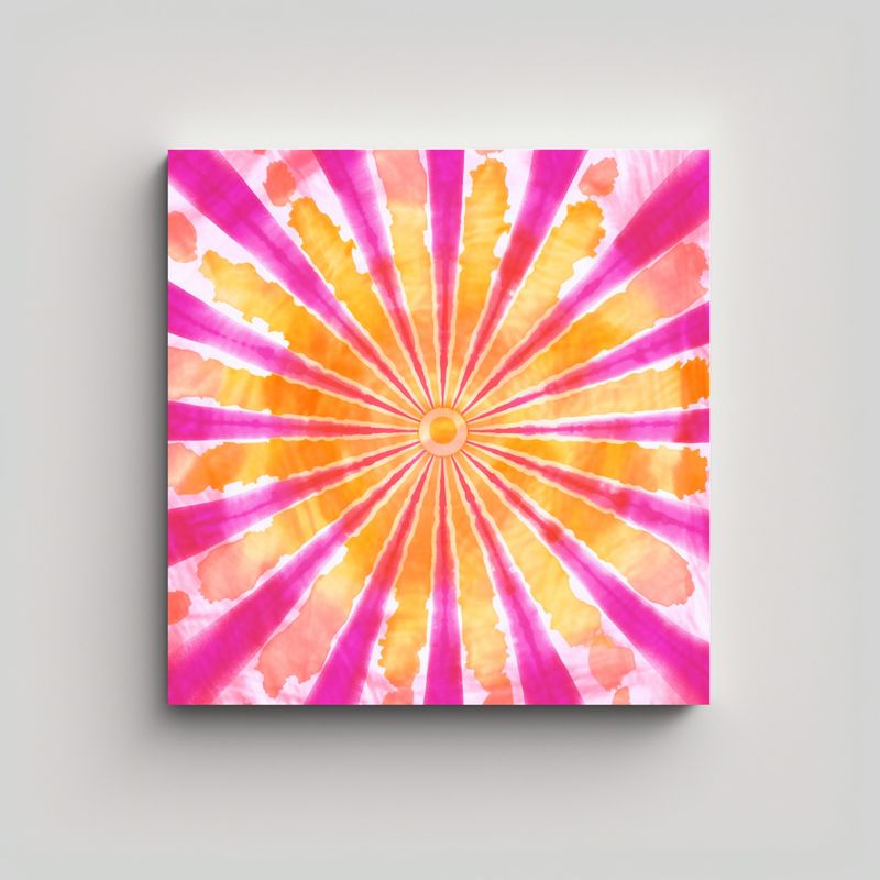 GENERICO - Pinturas De Decoración Creativa En Fondo Tie Dye 70x70 Cm