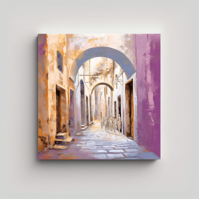 GENERICO - Pintura Decorativa De Calles Estrechas En 70x70 Cm