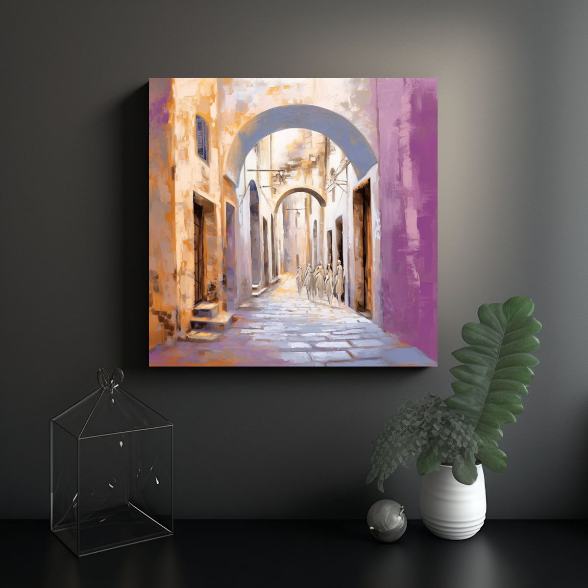 GENERICO - Pintura Decorativa De Calles Estrechas En 60x60 Cm