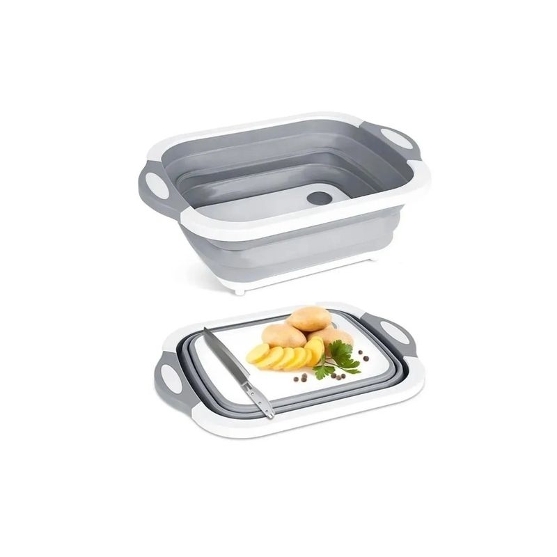 GENERICO - Tabla Plegable Multiuso Para Picar Cocina Cortar Verduras Gris