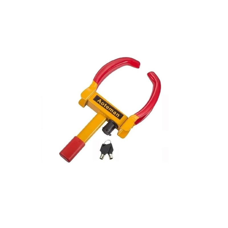 GENERICO - Traba Ruedas Pitbull Grande Antirrobo Auto Yellow