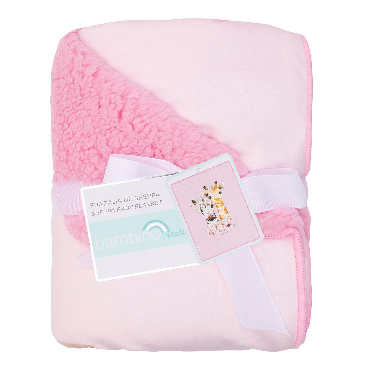 BAMBINO - Frazada De Sherpa Fucsia Animales Niña
