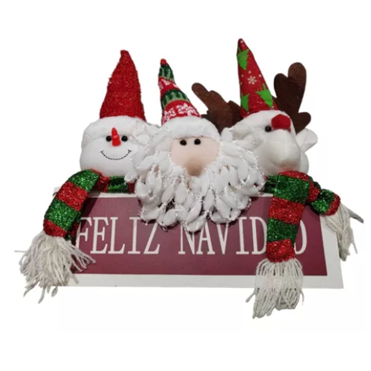 GENERICO - Adorno Colgante Feliz Navidad Decoración Puerta Hogar 23cm