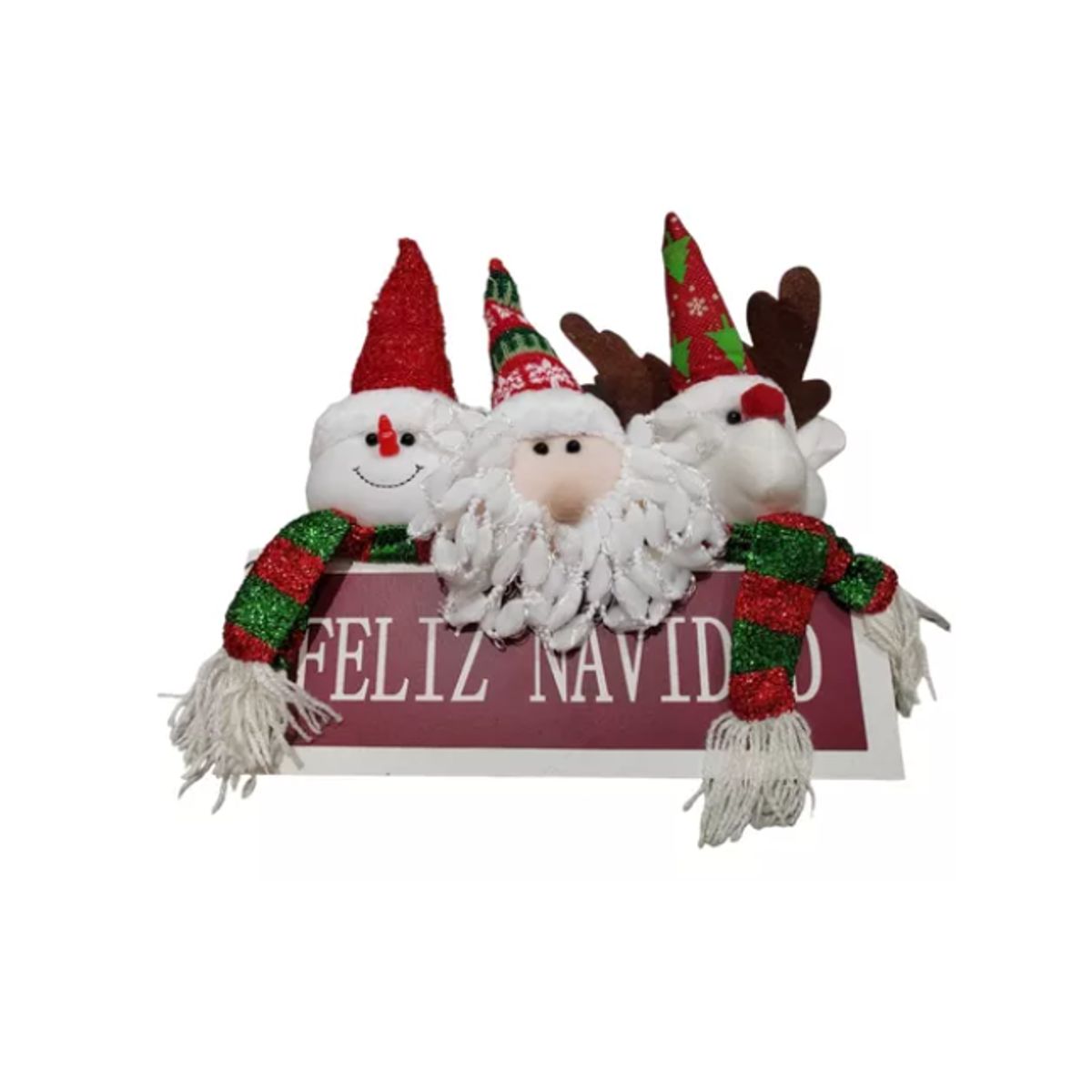 GENERICO - Adorno Colgante Feliz Navidad Decoración Puerta Hogar 23cm
