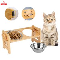 2 En 1 Comedero Bebedero Ajustable Mascota Perro Gato