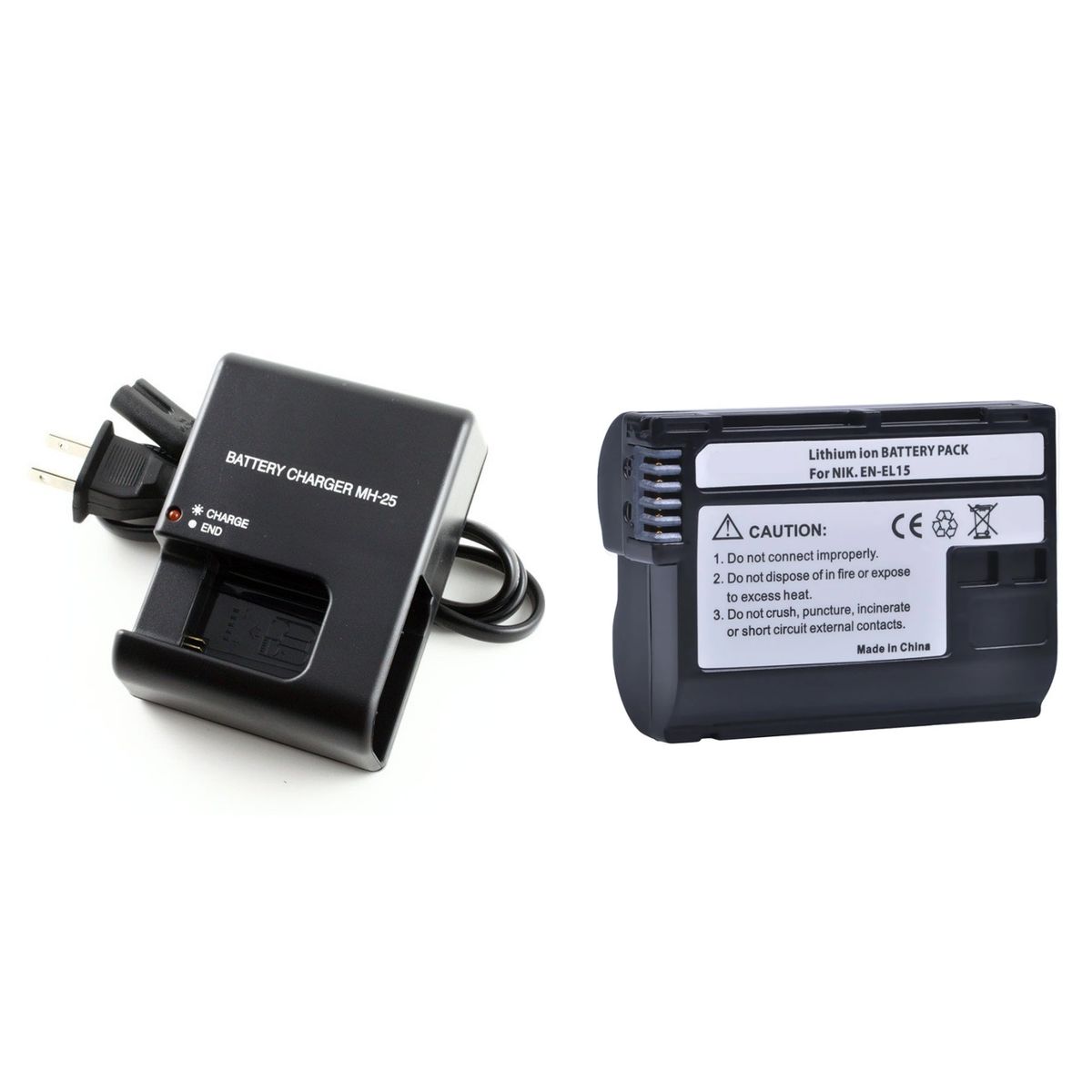 GENERICO - BATERÍA EN-EL15 + CARGADOR MH-25 ALTERNATIVO NIKON