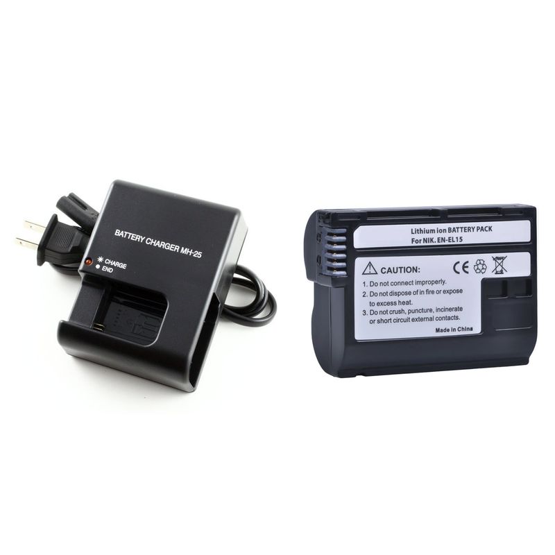 GENERICO - BATERÍA EN-EL15 + CARGADOR MH-25 ALTERNATIVO NIKON
