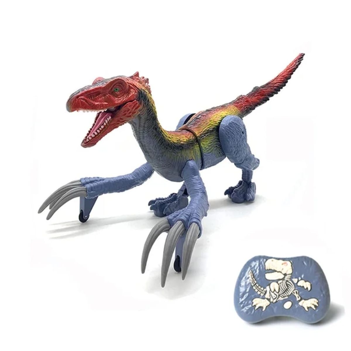 GENERICO - DINOSAURIO CONTROL REMOTO 2,4 RECARGABLE LUZ VAPOR SONIDO