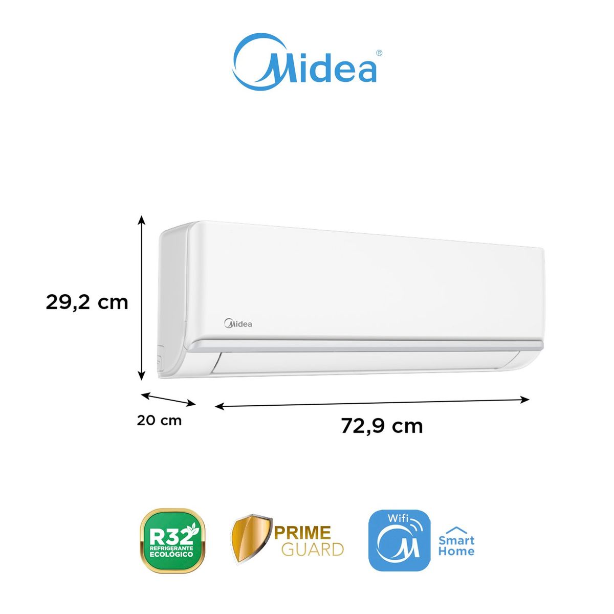 MIDEA - Aire Acondicionado Midea 9.000 BTU - Inverter Xtra