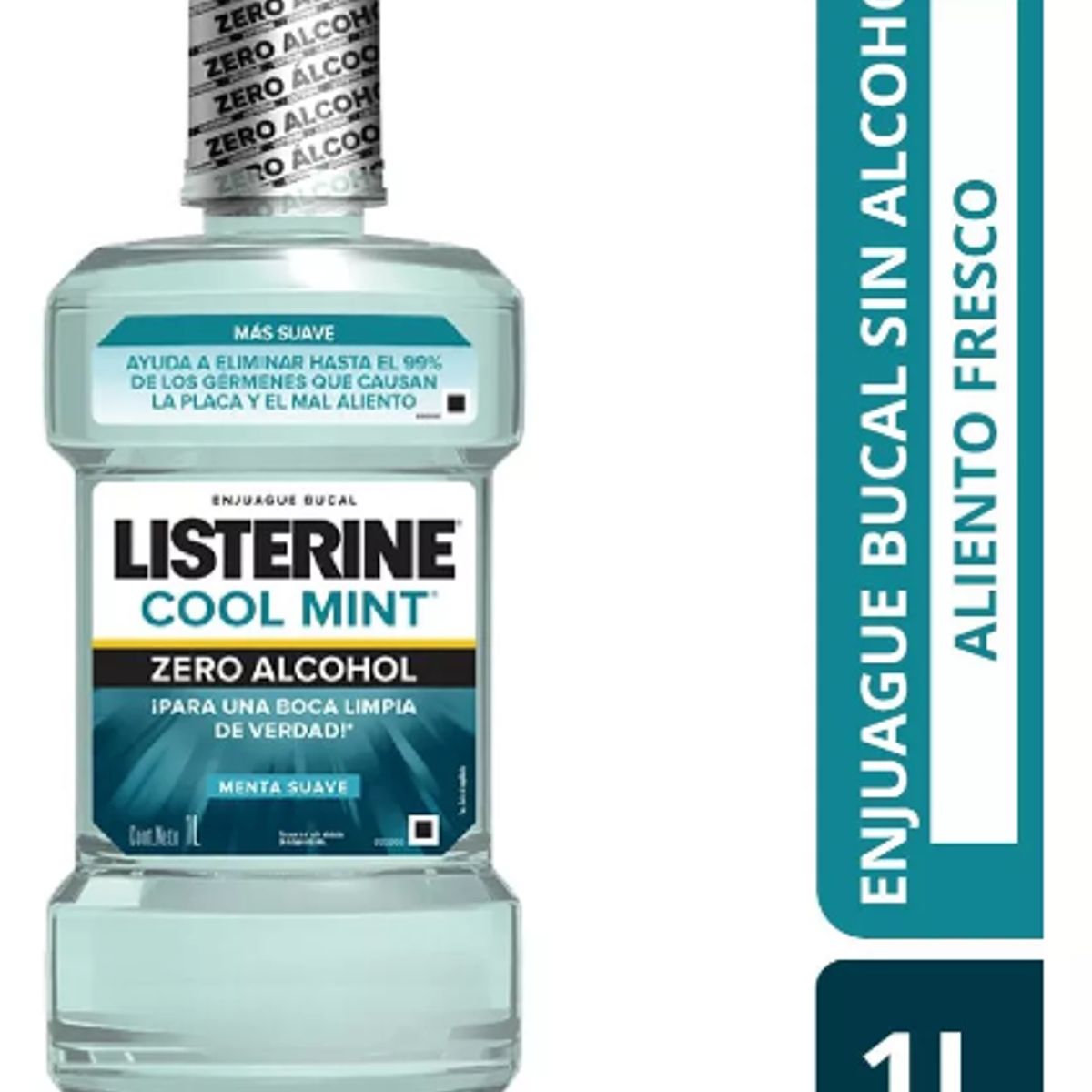 LISTERINE - Enjuague Bucal Listerine® Cool Mint Zero Alcohol X 1 Lt