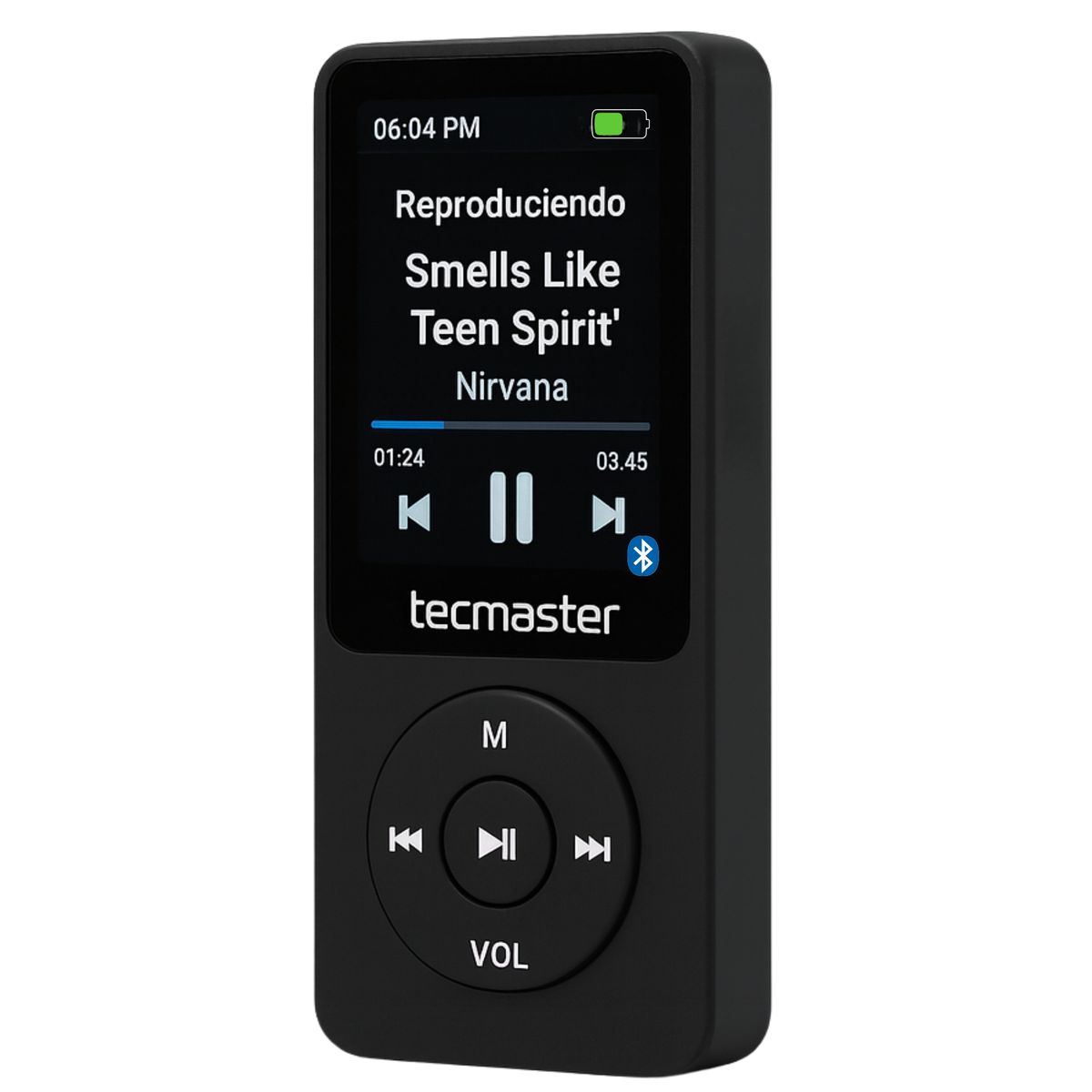 TECMASTER - Reproductor MP3 16GB Bluetooth 5.0 Tecmaster TM-300523 Negro