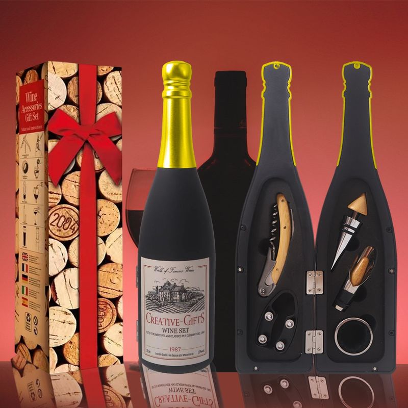 TOLVA - Set sacacorcho forma de botella 5 piezas