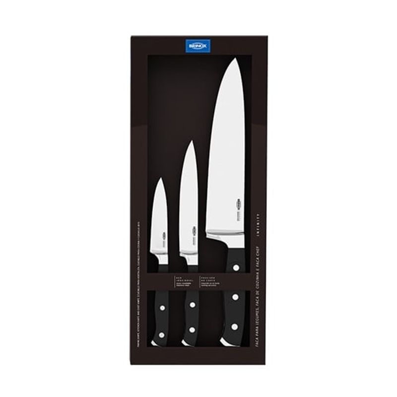 BRINOX - Set De 3 Cuchillos Acero Inoxidable Brinox Infinity