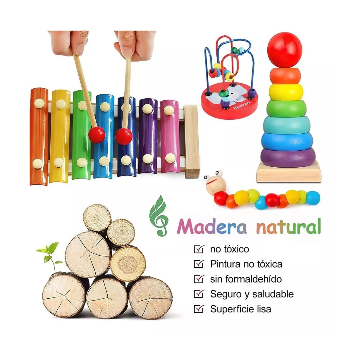 ATURE - Juguetes De Estimulación Temprana Para Niños 9 Pcs