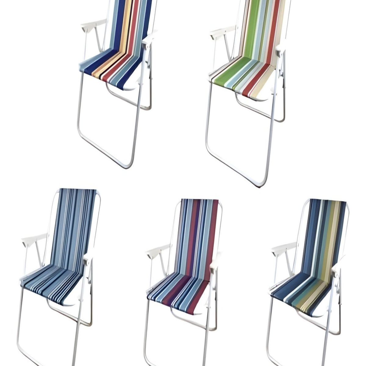 GENERICO - Set 2 Sillas Playeras Plegables Compactas y Portátiles