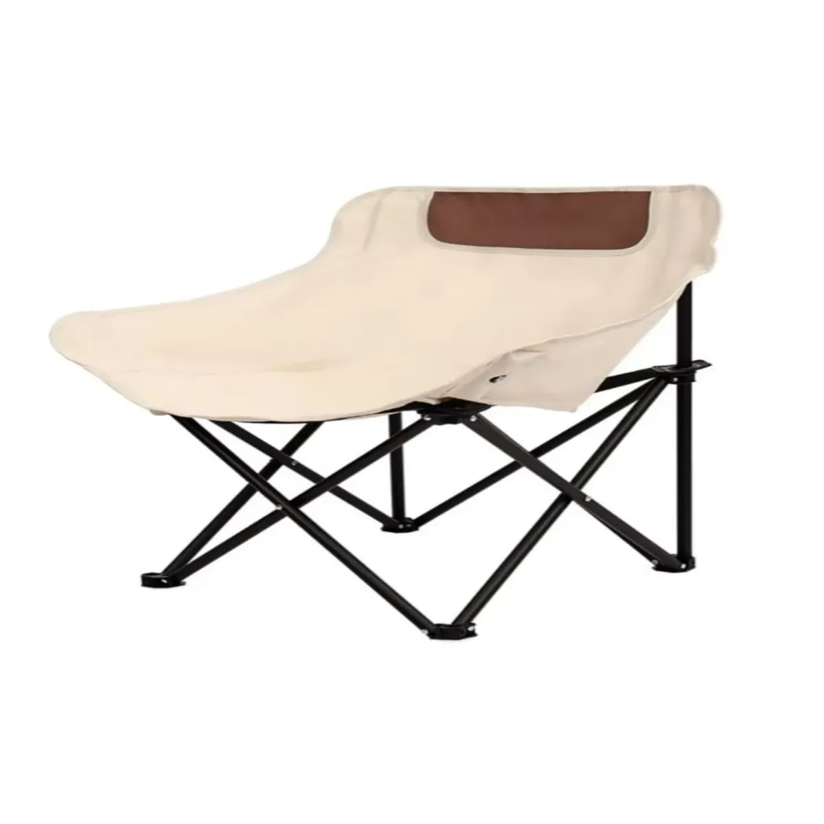 GENERICO - Silla Plegable Lona Portátil Ideal para Camping Crema