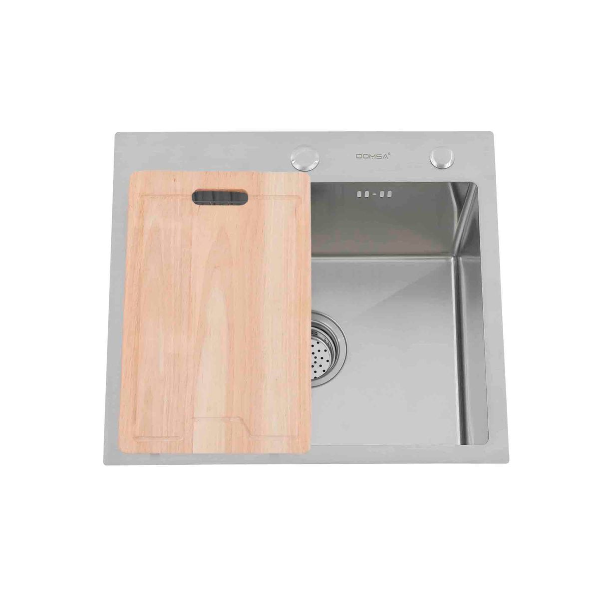 DOMSA - Lavaplatos Deluxe MDS5046-SILVER Sobre Cubierta  (Incluye Accesorios)