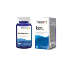 VITAMIN LIFE - B COMPLEX 90 TABLETAS + SENIOR DAILY ONE 60 TABLETAS - VITAMINLIFE