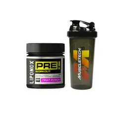 LIPONOX - PACK PRE ENTRENO ENERGIZANTE 60 SV + SHAKER -