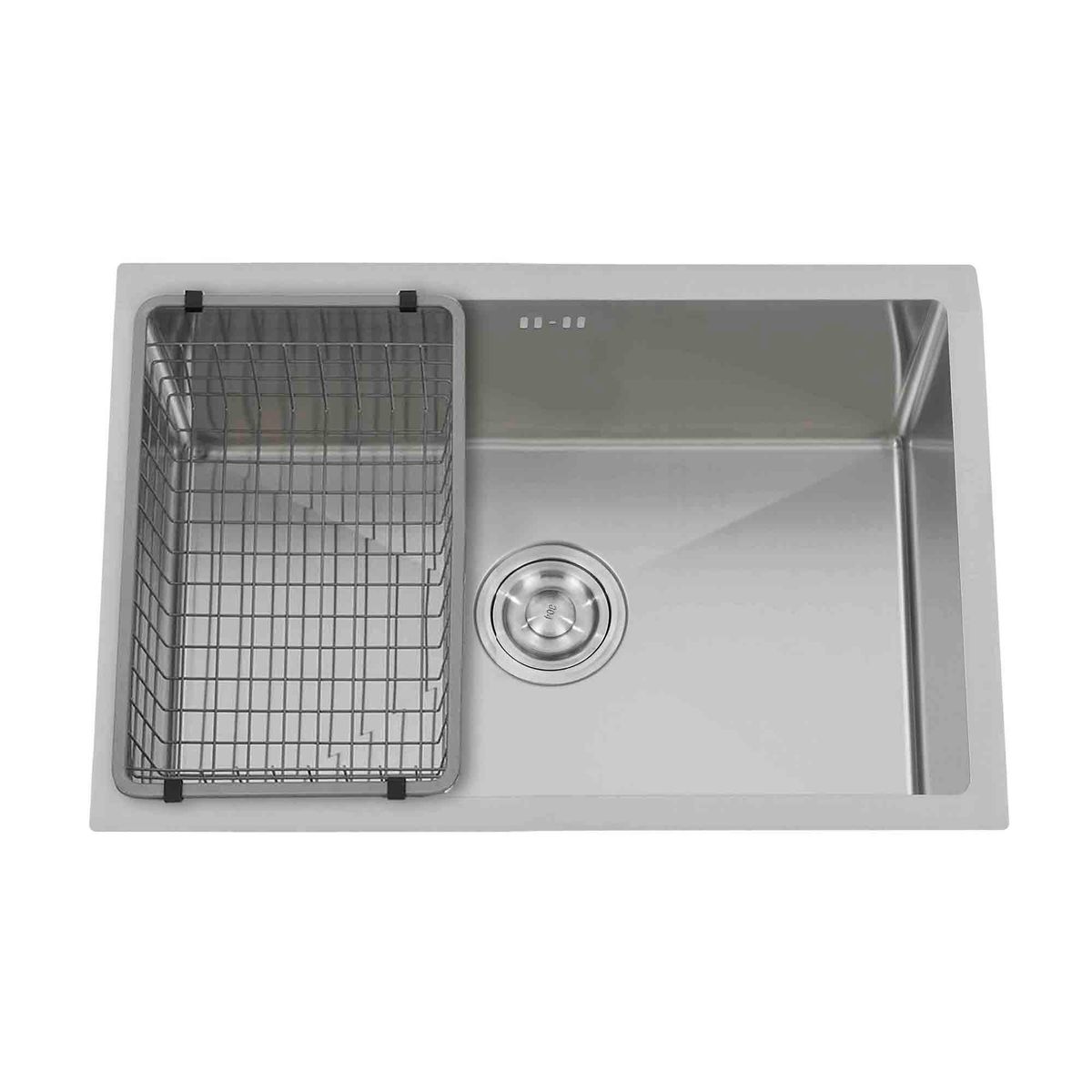 DOMSA - Lavaplatos Deluxe MDS6046B-SILVER Bajo Cubierta  (Incluye Accesorios)