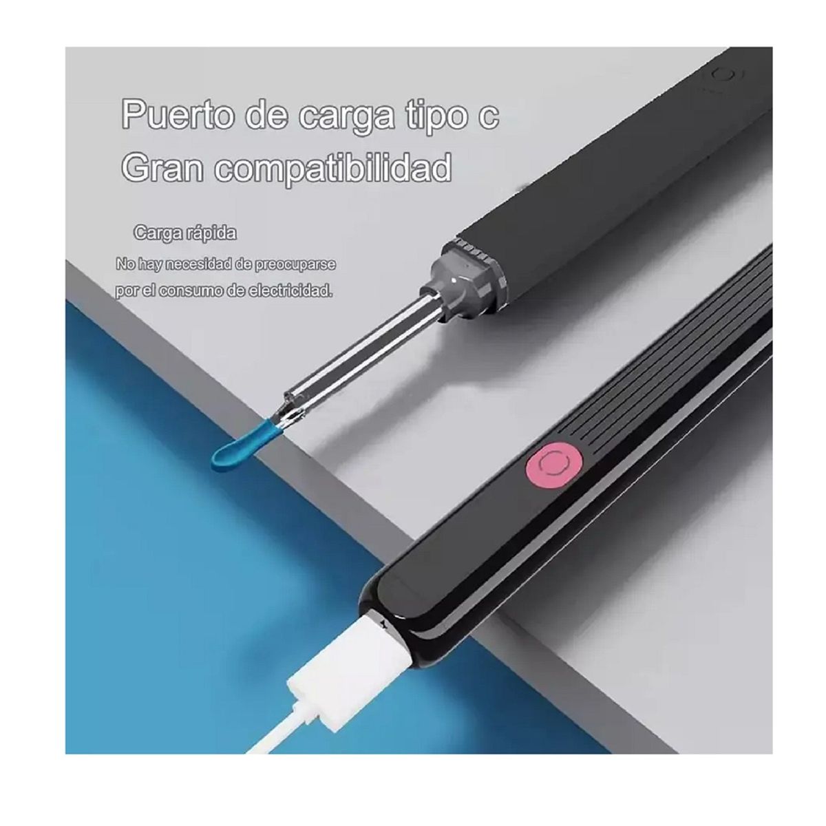 GENERICO - Limpiador Oídos Cámara Hd Inalámbrica Recargable Endoscopio