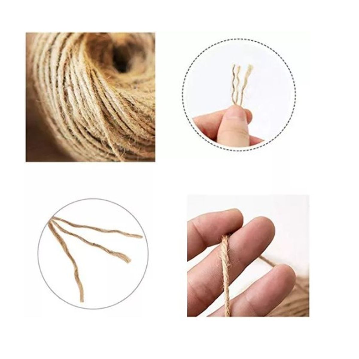 OFERTABKN - Cuerda Cañamo Yute 300 Mts 3 Mm Soga Decoración Artesanías