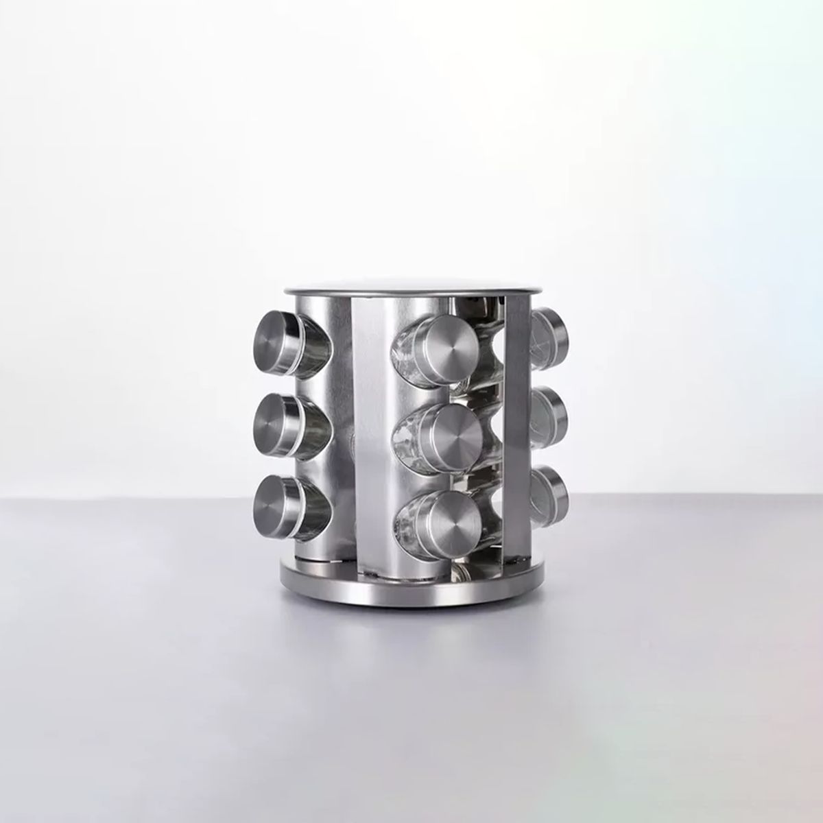 GENERICO - Condimenteros Especieros Metalico Giratorio 12 Frascos