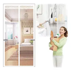 GENERICO - Malla Mosquitos Magnética Para Puertas y Ventanales 100x210 Cm Blanco