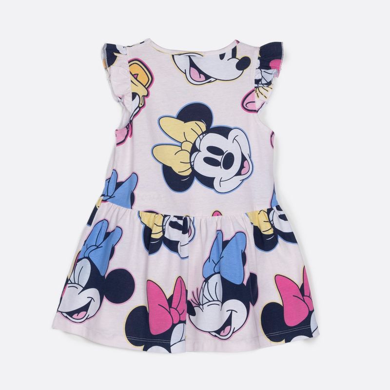 DISNEY - Vestido Niña Caritas Minnie Rosado Disney