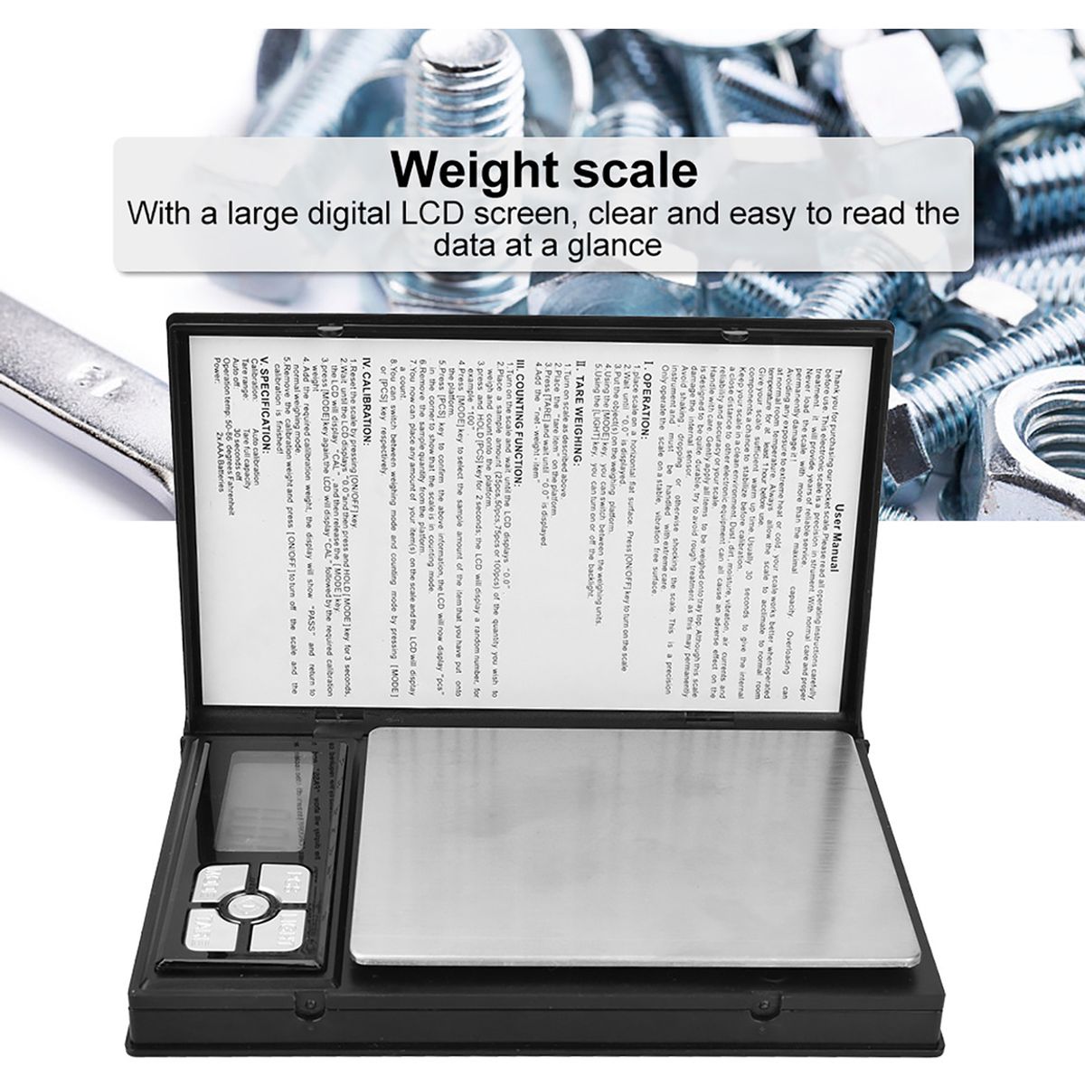 GENERICO - Báscula De Peso Digital Lcd Portátil Para Pesar Objetos Precisión