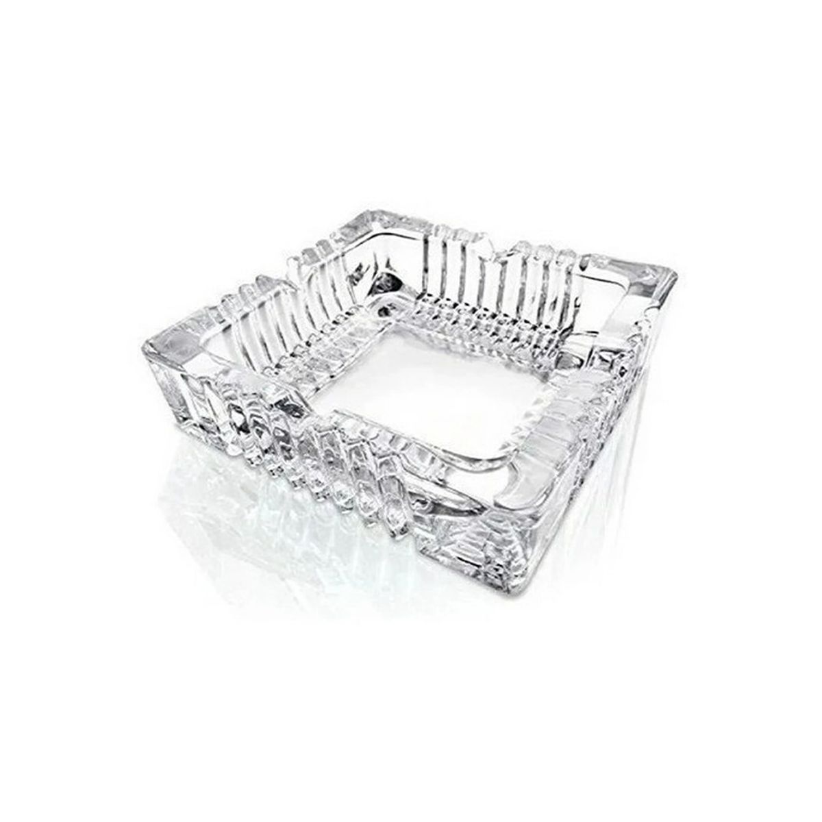 GENERICO - Cenicero Cuadrado De Cristal Elegante