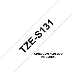 BROTHER - Cinta Tzes131 Negro Sobre Transparente 12mm X 8mts