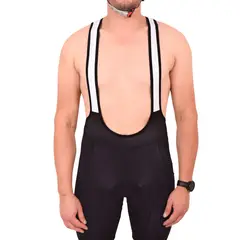 TRIP - CALZA CICLISMO TIRANTES BLACK HOMBRE - TALLA M