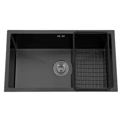 DOMSA - Lavaplatos Deluxe MDS7545 BLACK Bajo Cubierta (Incluye Accesorios)