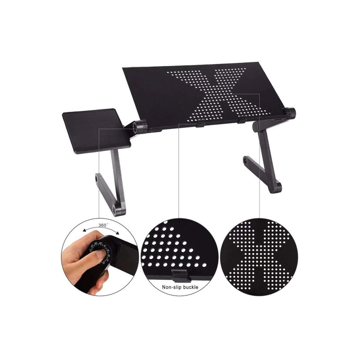 GENERICO - Mesa Notebook Ajustable Ventilador Y Soporte Mouse - SC