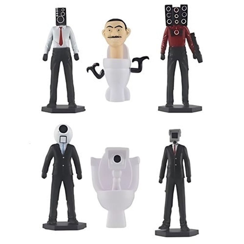 GENERICO - 6 Figuras Skibidi Toilet Titan Speakerman