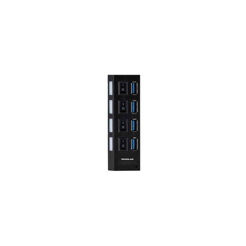 TECNOLAB - Hub Usb 4 Puertos 2.0 Con Interruptor Encendido - SC