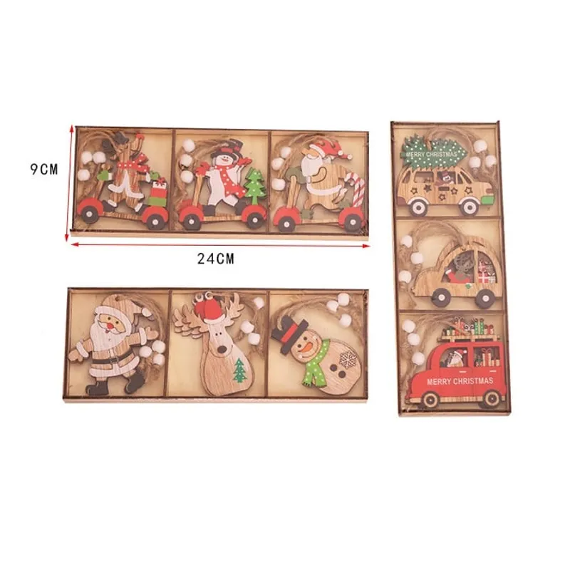 GENERICO - SET 27 ADORNOS NAVIDEÑOS DE MADERA