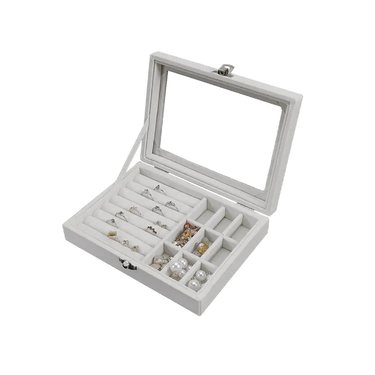 GENERICO - Joyero Organizador De Plush Portatil Multiusos Gris