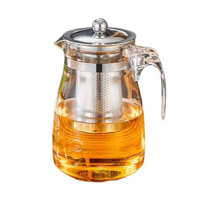 Tetera Té Infusiones Vidrio Con Filtro Acero Inox 750ml
