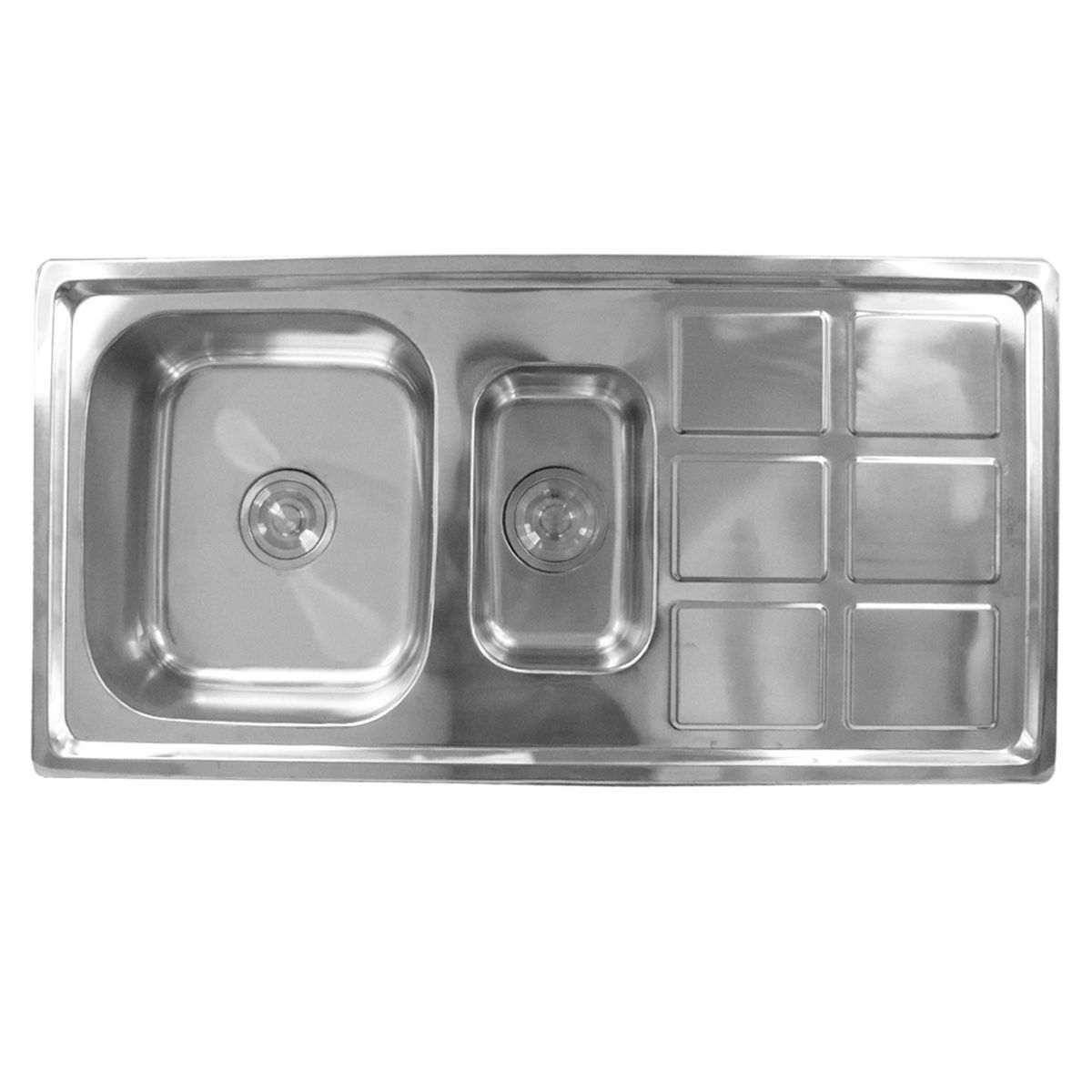 DOMSA - Lavaplatos de acero inoxidable MDS10050C Sobre Cubierta 100x50x15cm