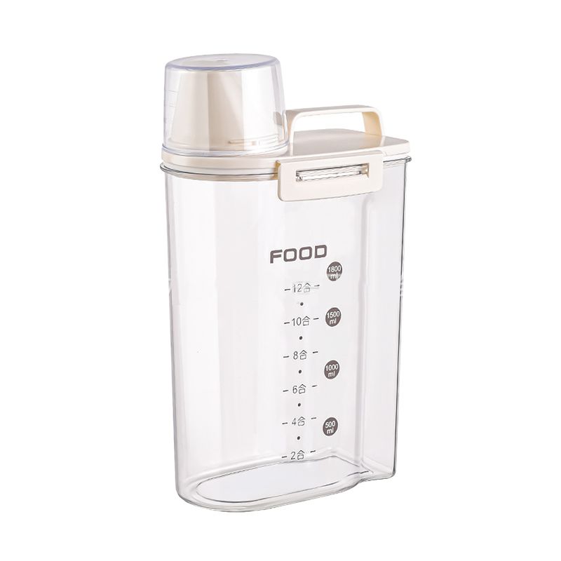 GENERICO - Contenedor Plástico Recipiente Alimentos Vaso Medidor 1800 ML