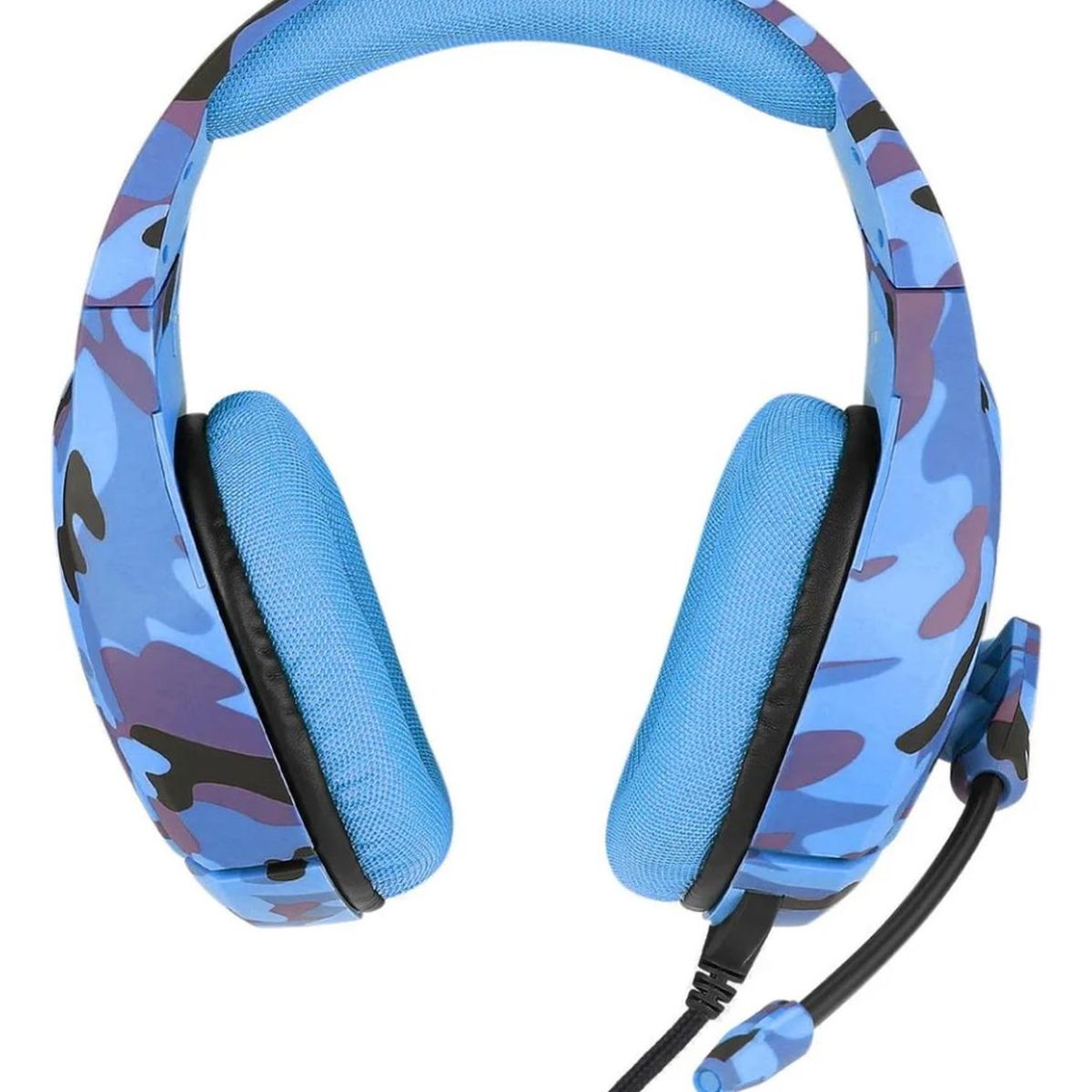 IMPORTCLICK - Audífonos Gamer Alámbrico Camuflaje Azul