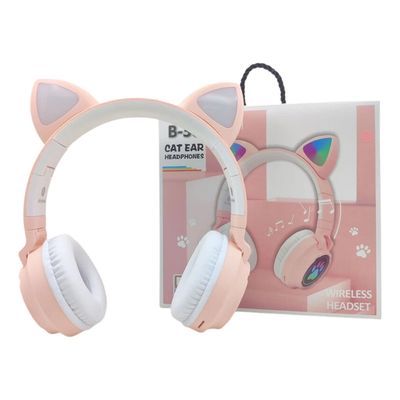 Imagen 2 del producto Audífonos inalámbrico Orejas Gato Led Wireless Bluetooth Rosado