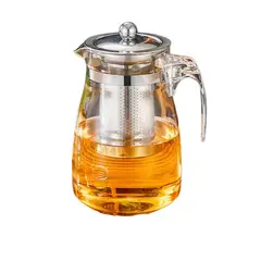 GENERICO - Tetera Té Infusiones Vidrio Con Filtro Acero Inox 750ml