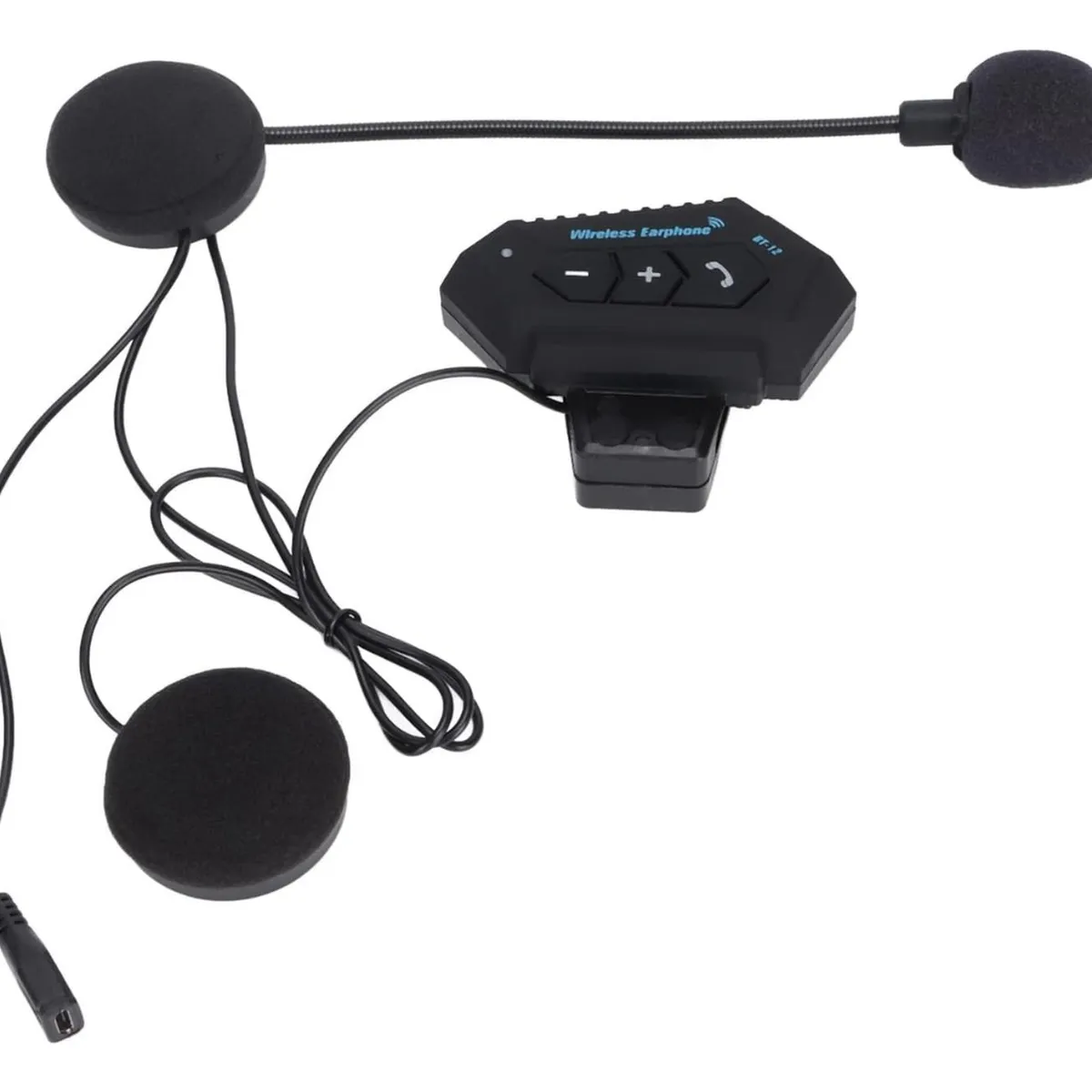 IMPORTCLICK - Audífono Casco Moto Auriculares Bluetooth - Negro