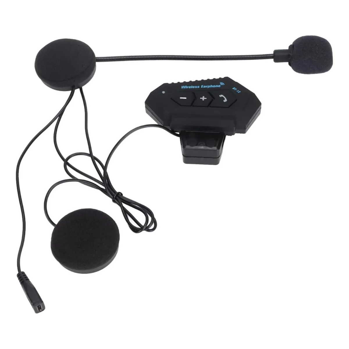 IMPORTCLICK - Audífono Casco Moto Auriculares Bluetooth - Negro