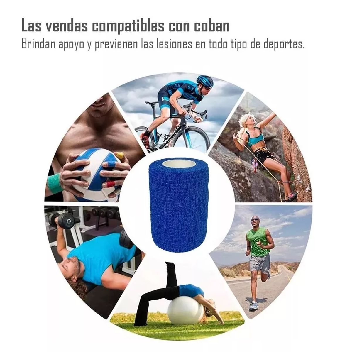 GENERICO - Venda Elástica Coban Autoadherible De 5 Cm X 4.5 M, (unidad)