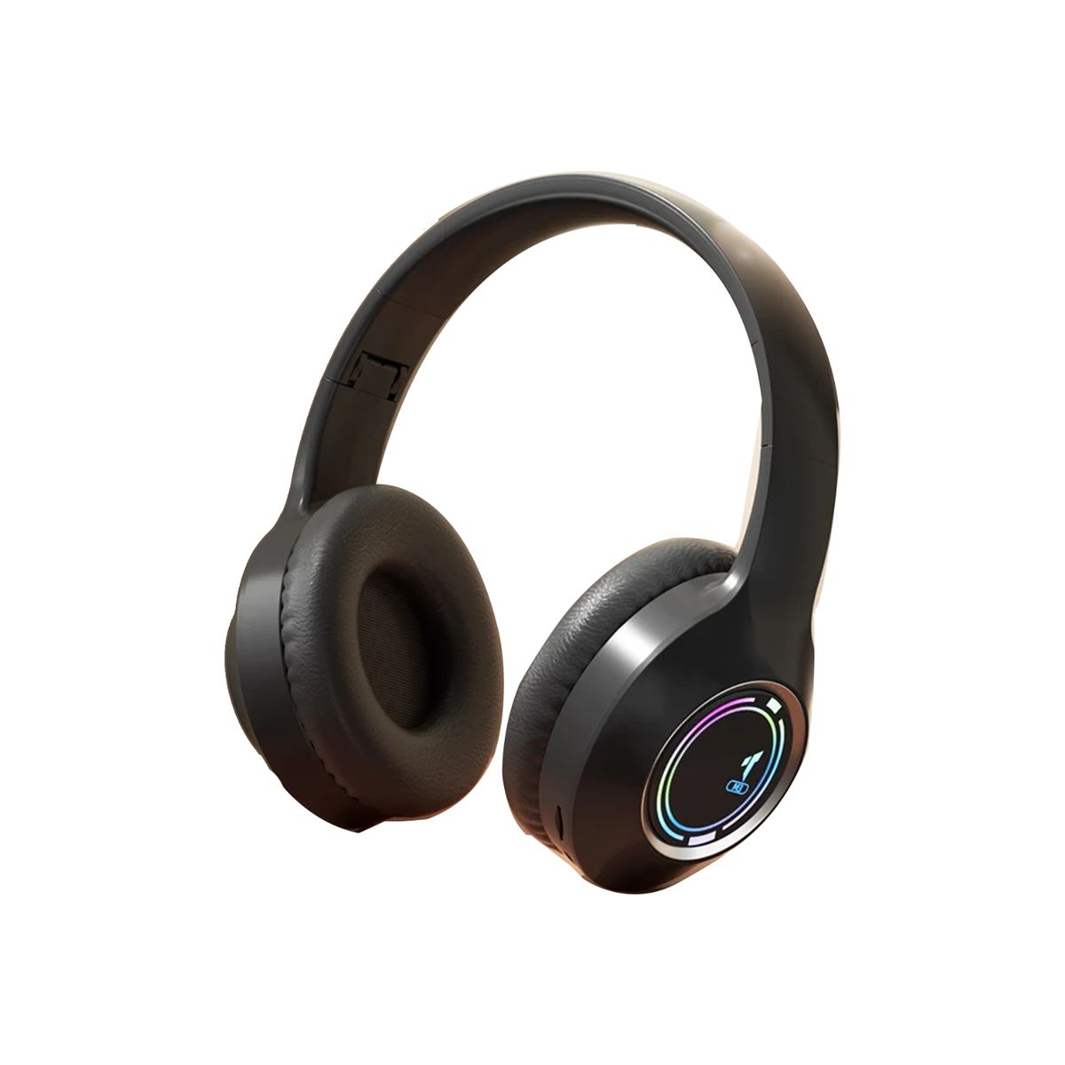 IMPORTCLICK - Audífonos Luminoso Bluetooth 5.3 Plegables HIFI Negro - Negro